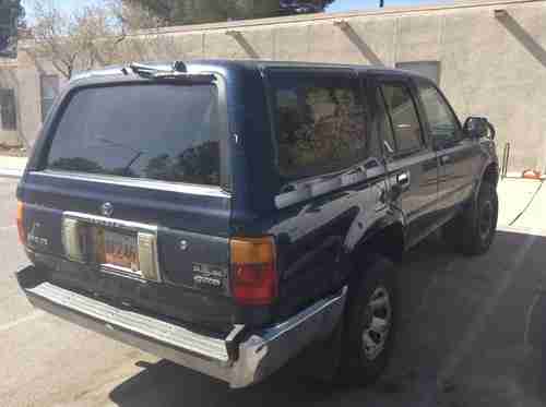 1991 Toyota 4Runner SR5 SUV, 4-door, 3.0L, RWD, 30mpg/hwy RUNS GREAT! Blue, US $3,300.00, image 5