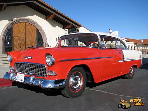 1955 chevy belair 2dr hardtop 283 v8 3-speed overdrive solid survivor gypsy red