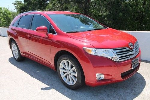 09 venza red gray leather 31k miles rear dvd headrest  we finance texas auto