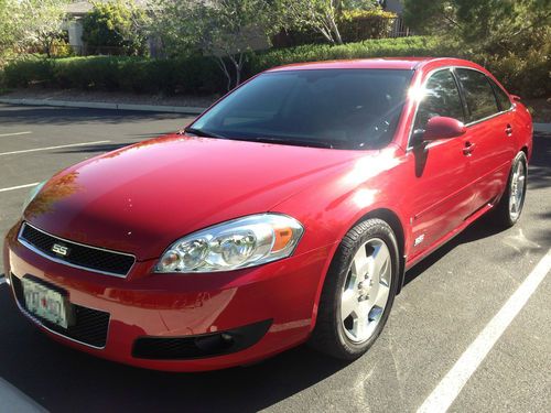 2008 chevrolet impala super sport ss sedan 4-door 5.3l ls4 v-8 red on black