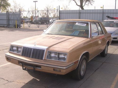 1985 chrysler lebaron sedan automatic 4 cylinder no reserve