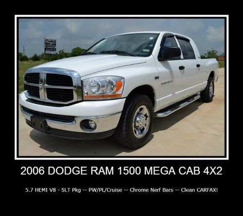 Hemi v8 4x2 -- mega cab -- slt package -- bedliner -- clean carfax!