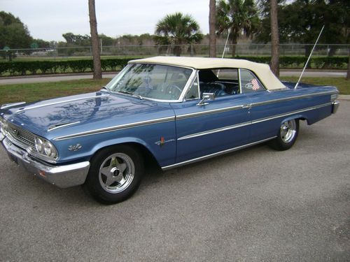 1963 ford galaxie 500 xl, blue metallic convertible, 390 c.i., 4 speed,