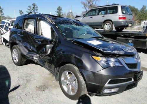 Acura mdx 2011 tech pkg-awd-nav-rear view camera-salvage repairable 12765