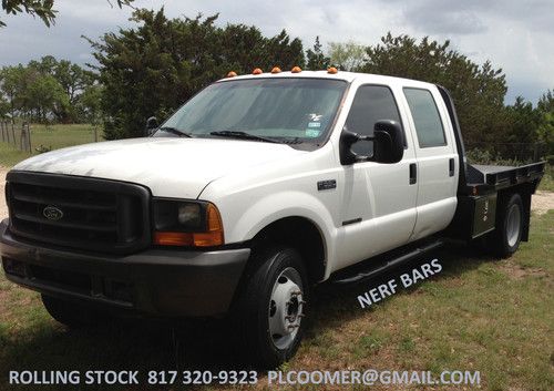 2000 ford f550 crew cab new flat bed 146300 miles diesel 7.3 liter 6-speed