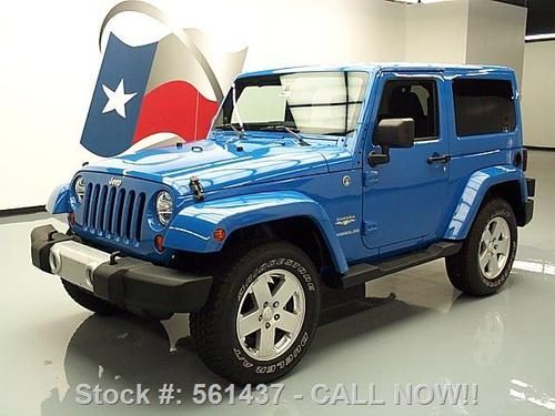 2011 jeep wrangler 4x4 sahara 6 spd hardtop 18's 1k mi texas direct auto