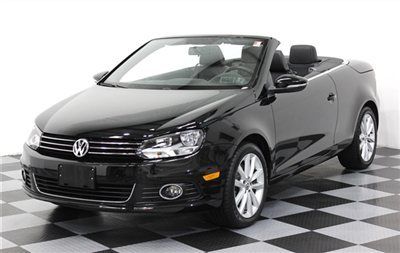 Black 2012 new style vw eos 2.0t convertible power glass moonroof komfort model