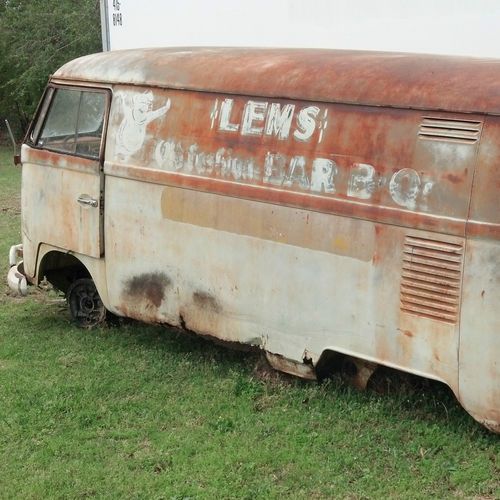 1967 VW Panel Bus, Volkswagen Type 2 OG paint with BBQ restaurant graphics,, image 2