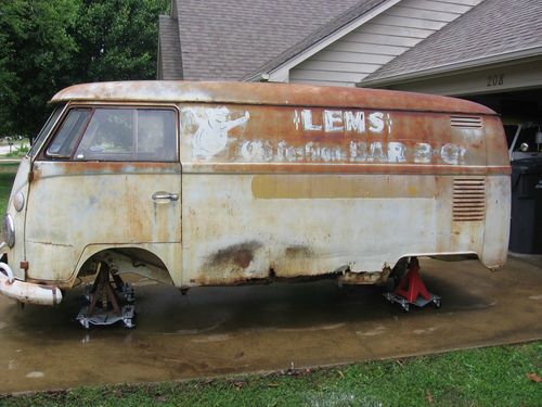 1967 VW Panel Bus, Volkswagen Type 2 OG paint with BBQ restaurant graphics,, image 14