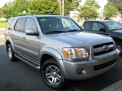 2006 toyota sequoia ltd leather roof rack  boards 3rd row sunroof cd jbl dvd