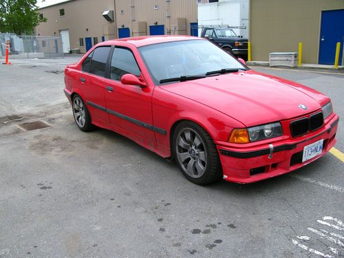 Red bmw e36 325i, for a project or for parts, manual trans conversion parts etc