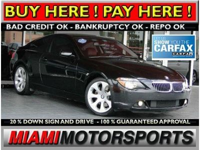 We finance '06 bmw 6 series coupe navigation, sport package, parking sensors