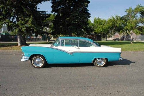 1956 ford fairlane victoria 2 door hardtop 292 original hubcaps wheels included