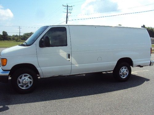 2004 ford e350 econoline ext cargo van turbo diesel 6.0l runs 100% no reserve