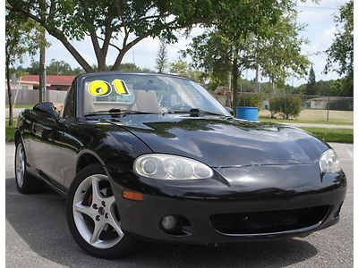 2001 mazda miata mx-5 ls 1.8l convertible, sport, no accidents, no reserve.