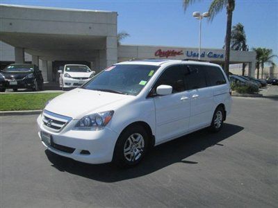 2007 honda odyssey ex-leather, taffeta white, available financing, clean