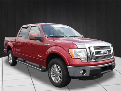 Lariat red adobe tan leather 4wd 4x4 awd supercrew 3.5 v6 eco boost sync sunroof
