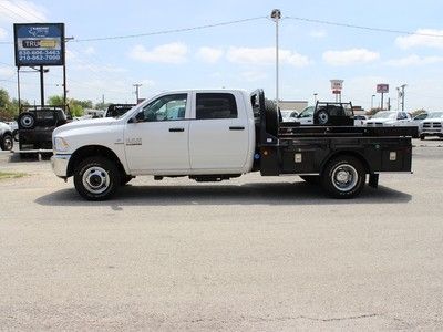 Hd cab &amp; chassis dually flat bed vinyl 4x4 hooks hitch mp3 tool box steel rims