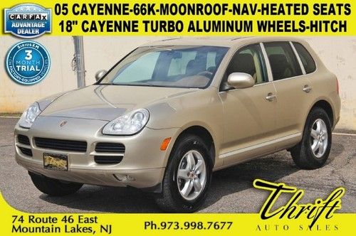 05 cayenne-66k-18 cayenne turbo aluminum wheels-moonroof-nav-heated seats-hitch