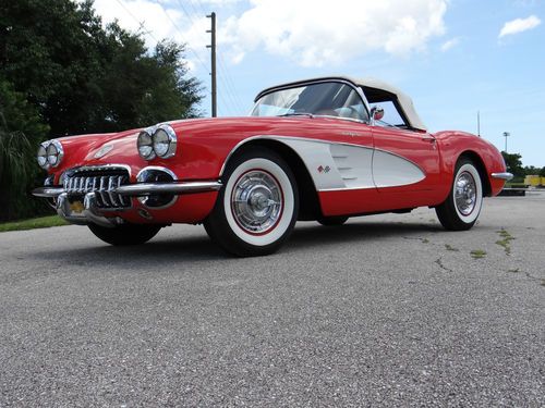 Red red white cove real fuelie four speed nice roadster!!