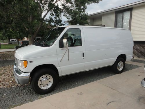 2001 ford e250 super duty powerstroke turbo diesel cargo van one owner