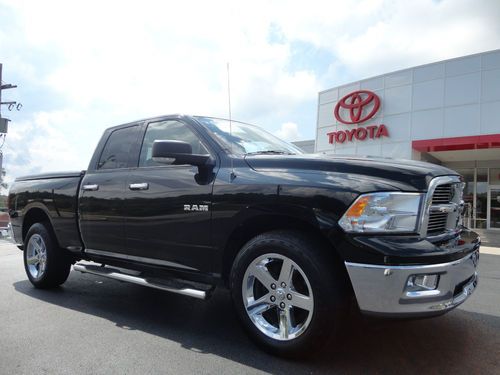 10 dodge ram 1500 quad cab big horn v8 4x4 navigation black 1 owner video 4wd