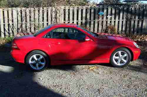 2002 Mercedes Benz SLK 320 Hard Top Convertable RED with only 58,000 miles, image 4