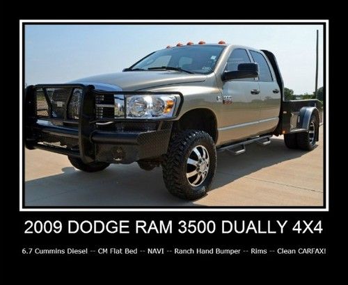 4x4 cummins diesel -- flat bed -- programmer -- rims -- navi -- clean carfax!