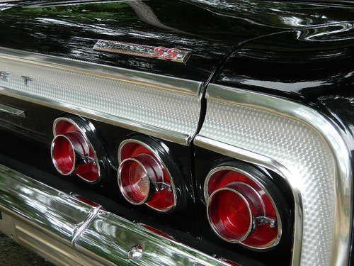 1964 chevrolet impala super sport black/black factory 327/300 4 speed restored