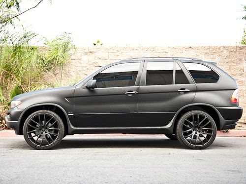 2006 bmw x5 3.0i custom flat black paint 22'rims sport package one of a kind!