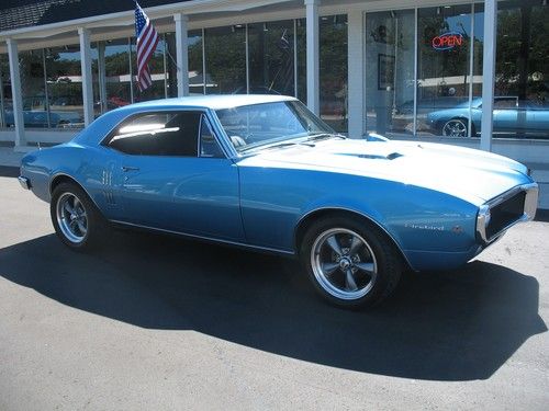 1967 pontiac firebird marina blue 427 ci/550 hp motown stroker engine hood tach