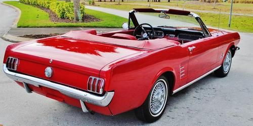 Absolutly beautiful red 66 ford mustang convertible 6cly just 44,561 real miles