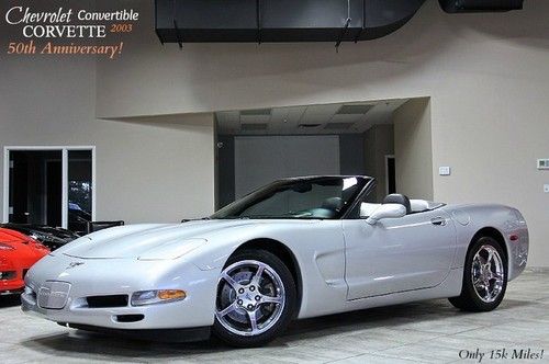 2003 chevrolet corvette convertible silver only 15k miles automatic excellent!!$