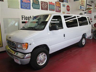 No reserve 2002 ford e-350 xlt ext.15 pass. club wagon, rear air