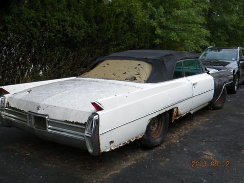 1964 cadillac convertible de ville parts car with title selling at no reserve!