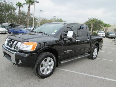 2010 nissan titan le c/c 5.6l v8 4x4 leather tow alloy one owner clean carfax a+