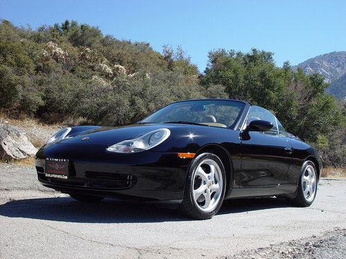 Black on tan with only 21k porsche 911  cabriolet with hard top mint fast fun
