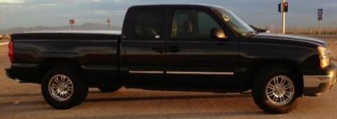 2005 chevy silverado  ls-1500 extended cab 4.8 dark blue