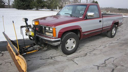 1988 gmc sle sierra 1500 plow truck! automatic 350 v8 leather work pickup hitch