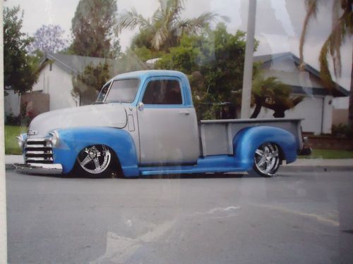 1949 chevy truck  ford rat rod hot lowrider pick up posi holley sbc edelbrock 67