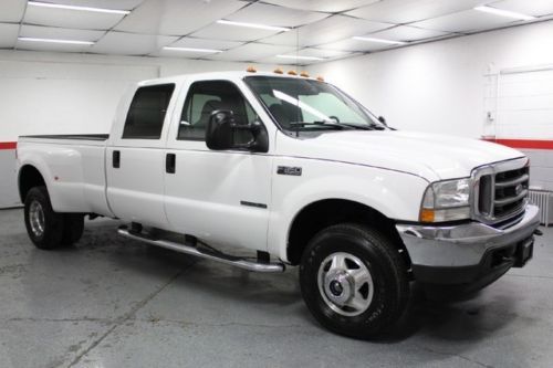 02 f350 xlt crew 7.3l powerstroke diesel drw dually 86k miles auto clean carfax