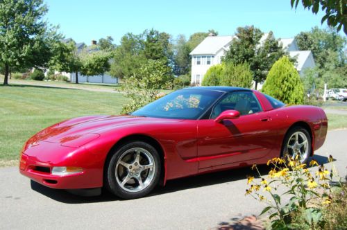 2001 chevrolet corvette coupe magnetic red, manual 5.7l