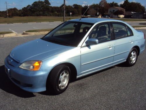 Very low mile one owner 2003 honda civic hybrid sedan 4-door 1.3l no reserve