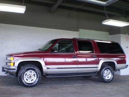 1999 chevy suburban 2500 lt 4x4 7.4l lthr 3rd row 8 pass seating rust free!!!