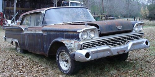 1959 ford fairlane galaxie 500 automobile body and rear end one of two galaxies