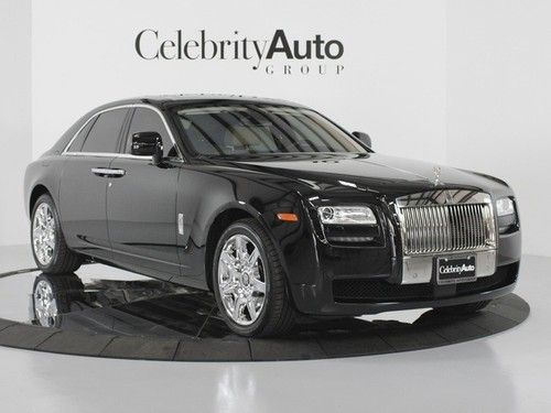 2011 rolls royce ghost $314 msrp diamond black rear theatre pano roof