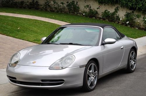 2001 Porsche 911 Carrera conv. only 95k miles silver black Tiptronic super clean, US $22,900.00, image 2
