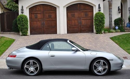 2001 Porsche 911 Carrera conv. only 95k miles silver black Tiptronic super clean, US $22,900.00, image 5