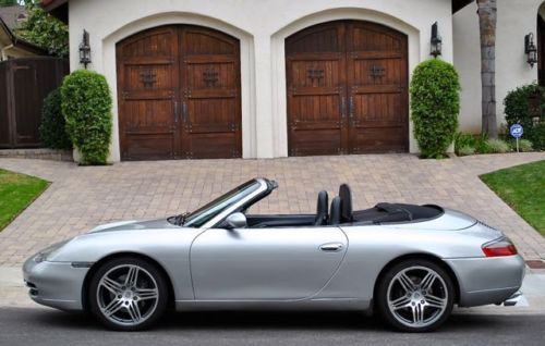 2001 Porsche 911 Carrera conv. only 95k miles silver black Tiptronic super clean, US $22,900.00, image 8