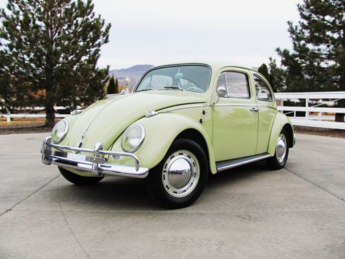 All original beryl green 1962 volkswagen vw beetle bug 6v deluxe wolfsburg ed 62